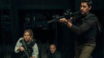 Tom Clancy's Jack Ryan: Ghost War: John Krasinski, Sienna Miller, and Michael Kelly on a mission.