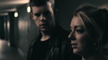 Tower Block: Russell Tovey and Sheridan Smith stand in a hallway.