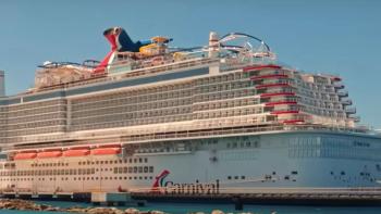Trainwreck: Poop Cruise movie: The Carnival cruise ship, the Triumph, is docked in the daytime