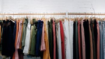 Trainwreck: The Cult of American Apparel movie: Dozens of American Apparel clothing items hang on a rack