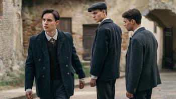 Truth & Treason Movie: Three young, White men in 1940s clothing