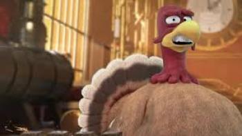 Turkey Day Movie: Animated turkey and train