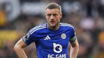 UK Untold: Jamie Vardy: Soccer player Jamie Vardy in blue jersey standing on the field, looking focused