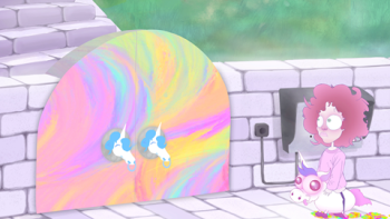 Unicorn Boy movie: Matty and Prince Purpleton arrive at the royal gates