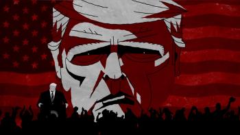 Untruth: The Psychology of Trumpism movie: A cartoon of Donald Trump
