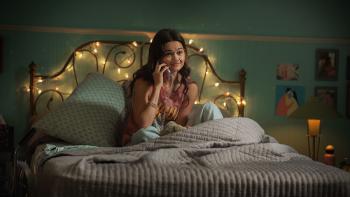 Voicemails for Isabelle: Ciara Bravo on the phone in bed.