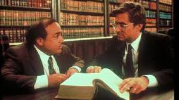 The War of the Roses Movie: Danny Devito in library