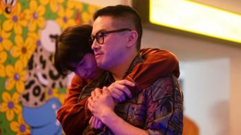 The Wedding Banquet movie: Chris and Min have a tender moment