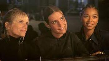 Wingwomen scene 2: 3 women wearing black