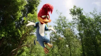 Woody Woodpecker Goes to Camp: Woody flies.