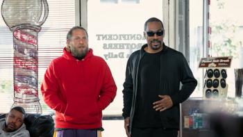 You People: Jonah Hill and Eddie Murphy enter a local barber shop