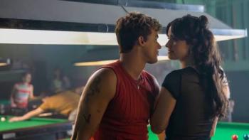 Your Fault: London: Asha Banks and Matthew Broome about to kiss.