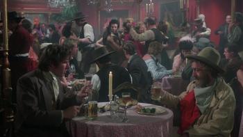 The Frisco Kid: Harrison Ford and Gene Wilder having dinner