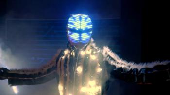 America's Greatest Makers: A person dressed in a lit-up costume