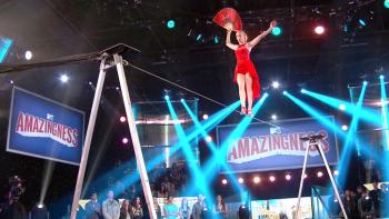 Amazingness TV Show: Walking a tightrope. 