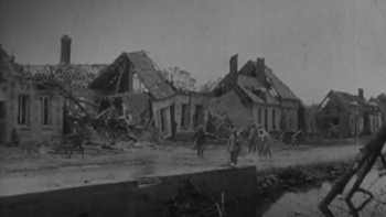 A French village is destroyed. 