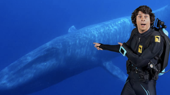 Andy’s Aquatic Adventures TV Series: Andy shows viewers a whale. 