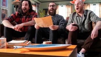 Aunty Donna's Big Ol' House of Fun: The housemates in their living room