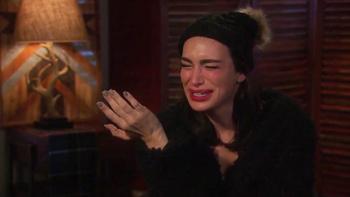 The Bachelor Winter Games TV Series: Crying over a contestant. 