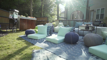 Backyard Blowout TV Show: A finished backyard. 