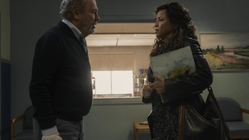 Before TV show screenshot 3: Eli talks to Denise. 