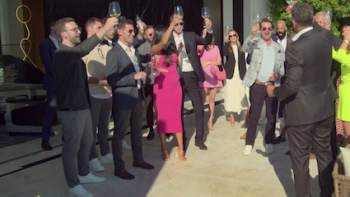 Buying Beverly Hills TV show: An agent reception. 