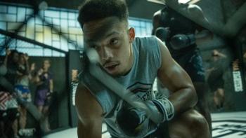 The Cage TV show screenshot 1: Taylor regroups during a sparring match