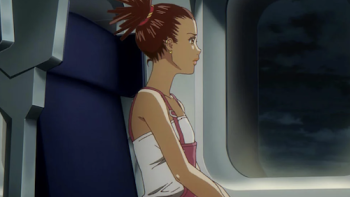 Carole & Tuesday TV Series:Carole looks out the window. 