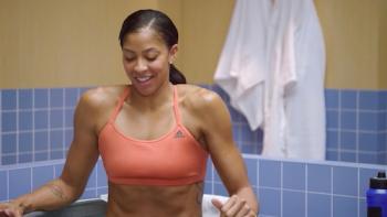 Cold as Balls Series: Candace Parker gets into the tub. 
