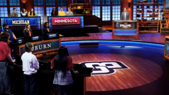 College Bowl TV Show: Scene #3, Teams on set. 