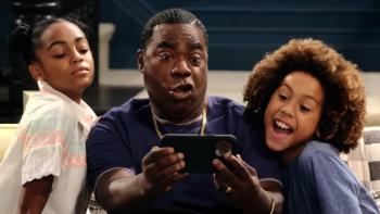 Crutch TV show screenshot 3: Crutch and his grandkids take a selfie