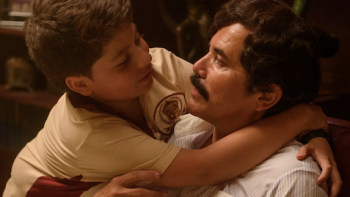 Dear Killer Nannies TV show screenshot 2: Juampi hugs his father. 