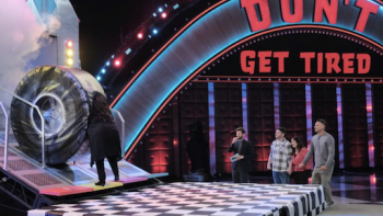 Don't TV Show: Getting hit by a giant tire