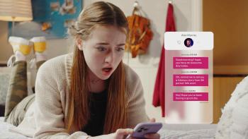 Dot Corner Webtective TV: Dot lies on her bed with her feet up checking her text messages. Her best friend Alex is not responding.