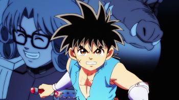 Dragon Quest: The Adventure of Dai TV Show: A young warrior with spiky hair stands ready with a weapon.