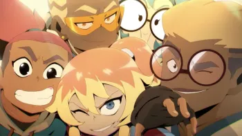 Dragon Striker TV show screenshot 1: the gang takes a selfie