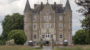 Escape to the Chateau TV show screenshot 1: The front of the chateau in nice weather.  