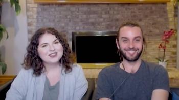Escaping Twin Flames TV show screenshot 3: Jeff and Shaleia Ayan sit together while teaching an online class.