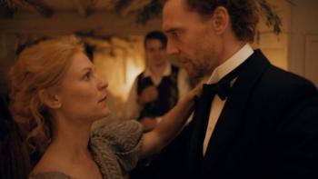 The Essex Serpent: Will and Cora, in evening wear, dance while looking into each other's eyes 