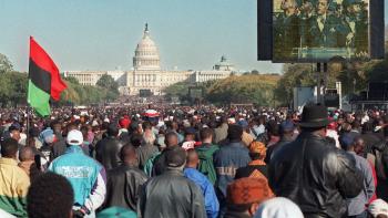 Eyes on the Prize III: We Who Believe in Freedom Cannot Rest TV show screenshot 3: Men attend the Million Man March. 