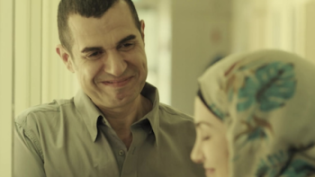 Fauda screenshot 3: Gabi ‘Captain Eyov talks to Nasrin. 