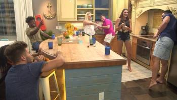 Floribama Shore TV Show: The cast drinking in the kitchen. 