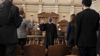 For The People TV Series: Judge Nicholas Byrne swears in federal prosecutors and public defenders. 