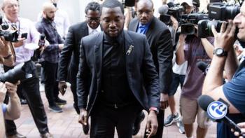 Free Meek TV Show: Outside of court. 