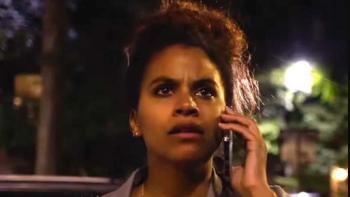 Full Circle TV show screenshot 2: a detective answers her cell