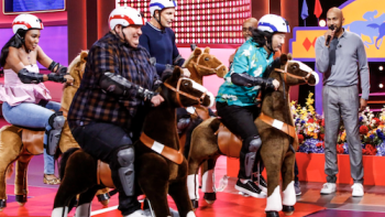 Game On TV Show: Riding toy ponies