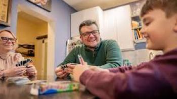Grown Up Dad TV: Joseph Gidjunis plays cards with his wife and son
