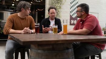 Grown Up Dad TV: Joseph Gidjunis talks with two other dads at a bar