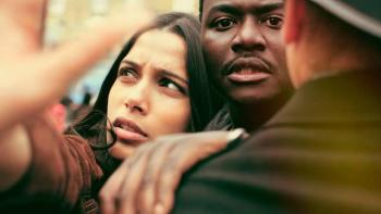 Guerrilla TV Show: Jas and Marcus at a protest