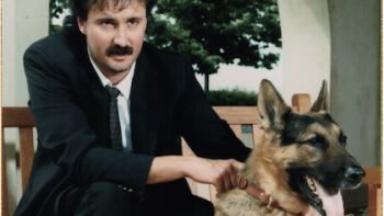 Gunther's Millions: A young Maurizio Mian sits with Gunther and holds his collar. 